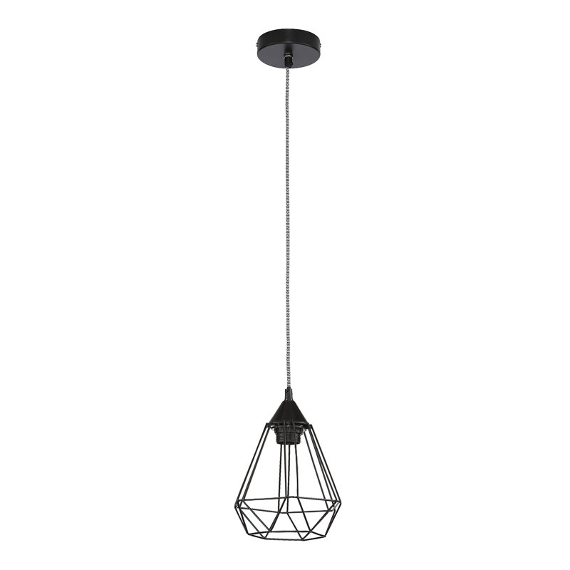 1 - Light Geometric Pendant, Black