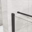 Porte de douche d'angle sans cadre, porte de douche en verre trempé avec ouverture pivotante