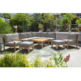 Huntington Outdoor 10 - Piece Teak Conversation Set