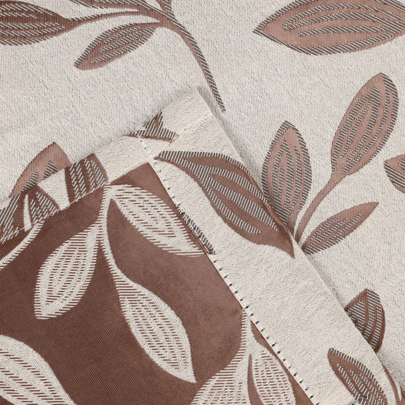 Finklea Floral Pattern Polyester Light Filtering/Room Darkening Rod Pocket Curtain Panels, 52" W x 96" L, White/Copper