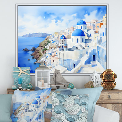 Blue And White Santoriniisles III - Greece Wall Art