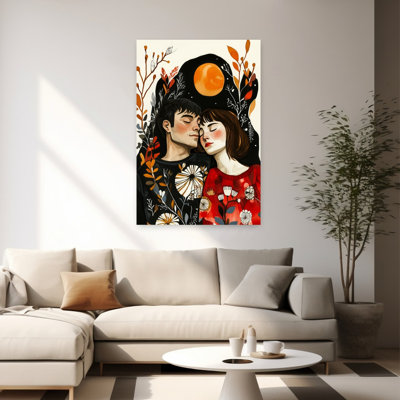 Art mural d'automne au clair de lune