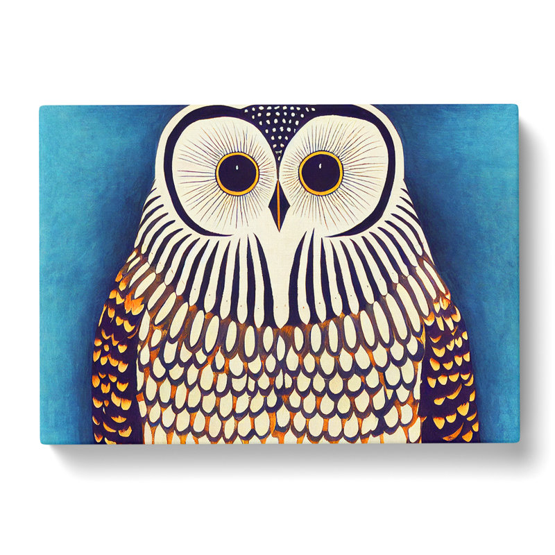 Edgy Owl - Wrapped Canvas, 40cm H x 60cm W x 3cm D
