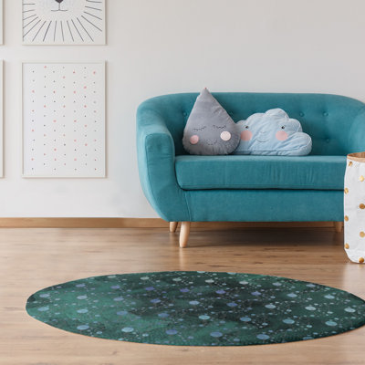 Tapis de planètes et étoiles vertes