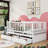 Storage Wooden Floor Bed with Guardrails and 2 Drawers-93548536-93548539