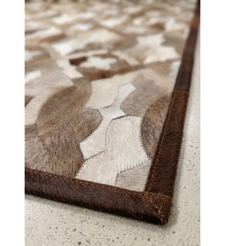 Tapis brun clair brun clair à motif de treillis Abani, 4 pi x 6 pi