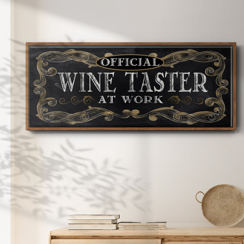 Dégustation de vin - toile encadrée, H 12 po x l 30 po