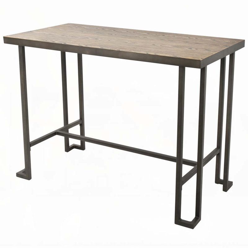 Table de comptoir romaine industrielle antique et brune par LumiSource, Brun, Brun