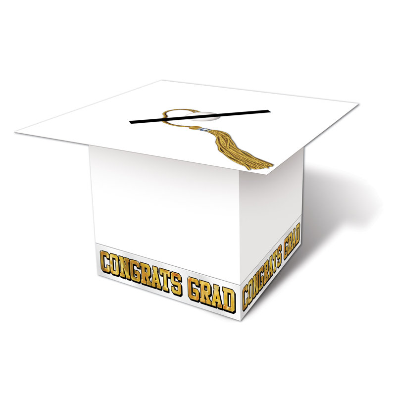 Graduation Card Box, White