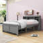 Lit plateforme en bois avec lit gigogne simple et 3 tiroirs Olriedge-2143325502-2143325501