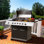 Barbecue au gaz propane autoportant à 6 brûleurs avec brûleur latéral et armoire Royal Gourmet