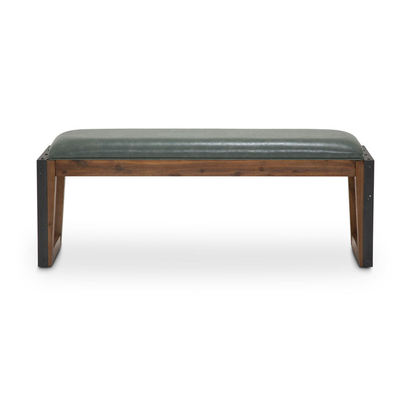 Brooklyn Walk Faux Leather Upholstered Bench