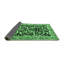 Tapis oriental vert / noir en laine et polyester tissé à la machine Kayelle-1564748761