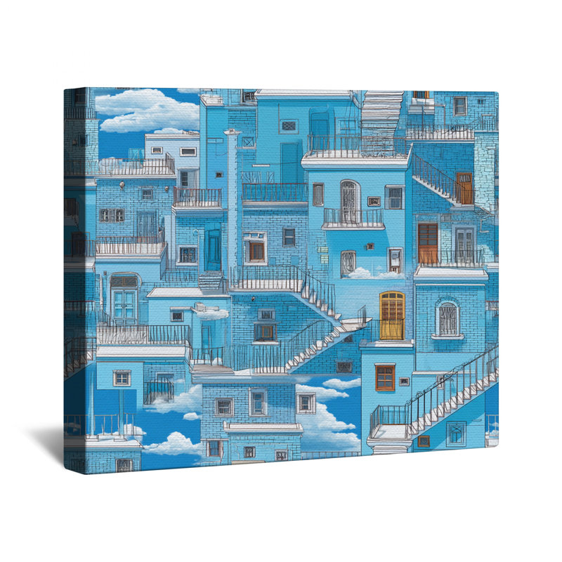 «Buildings Canvas Gallery Wrap» - Décoration murale architecture en plusieurs tailles, 12 x 12 inches