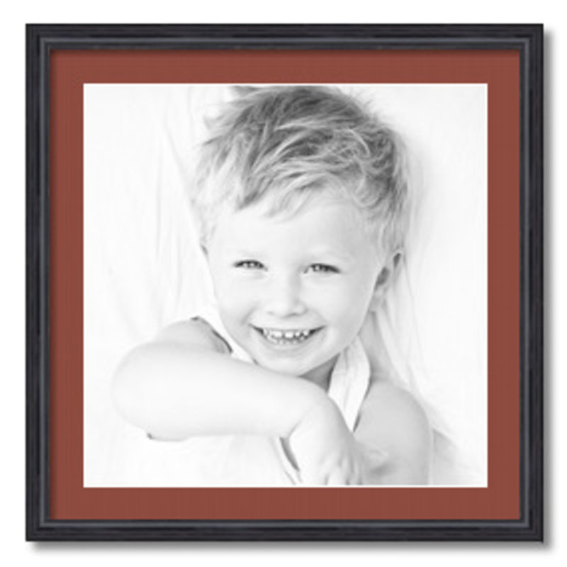 White Single Picture Frame, Cognac