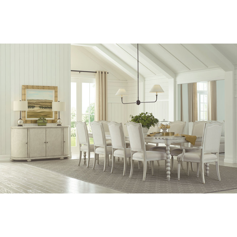 Chaise avec accoudoirs rembourrée Daniella - crème