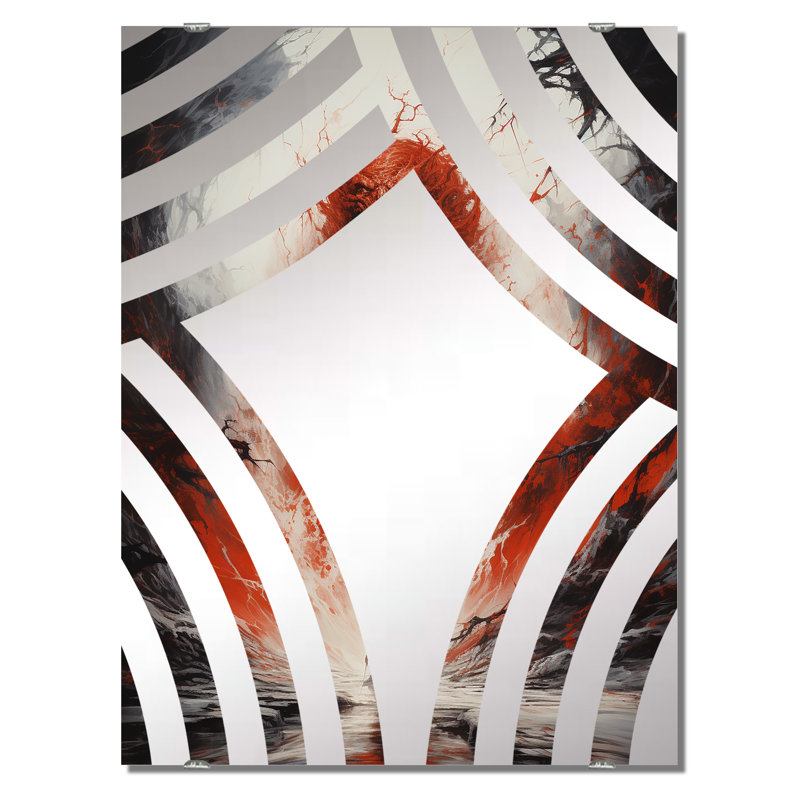 Bozarjian - Miroir à collage abstrait, décoration murale MIR131655, 40 po x 30 po