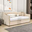 Lit de jour simple tapissier en bois avec lit gigogne simple-1246923076