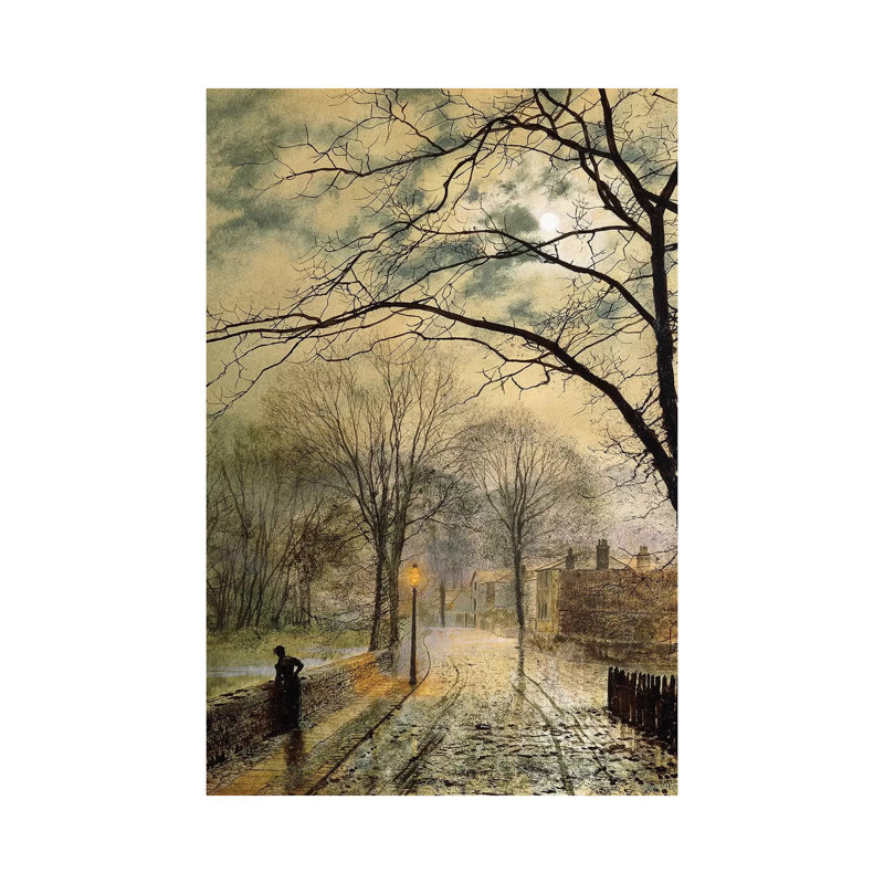 A Moonlit Stroll, Bonchurch, Isle Of Wight, 1878 by John Atkinson Grimshaw - Painting on Canvas, Wrapped Canvas