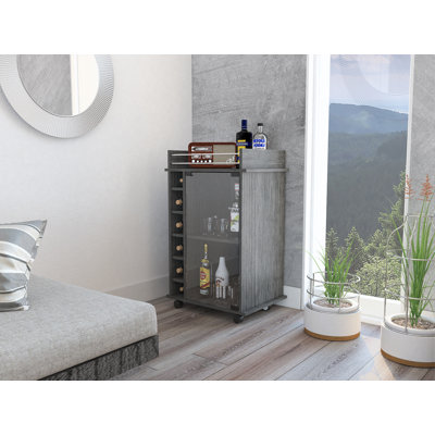 Chariot-bar à porte en verre Dukat