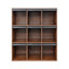 Armoire de rangement cubique autoportante à neuf compartiments avec portes rabattables pour des besoins de rangement et d'exposition polyvalents