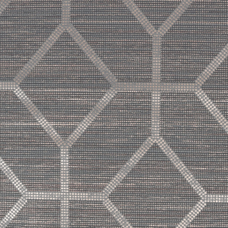 Rouleau de papier peint texturé Tahoka Geo, gris