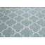 Tapis de zone en laine bleu noué la 8 pi x 11 po one-of-kind Haines