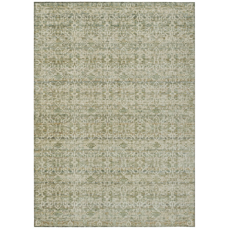 Machine Washable Indoor/Outdoor Colman ACN2152 Striped Rug, Rectangle 2'6" x 3'10"
