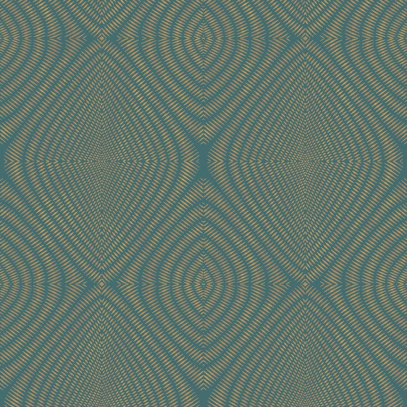 Izobel Geometric Rhombus Design 10.05m x 53cm Wallpaper Roll, Green