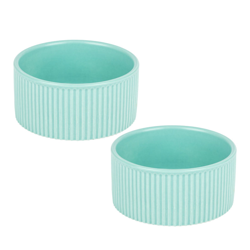 Ensemble de bols pour animaux Jardin, Bleu, 2"