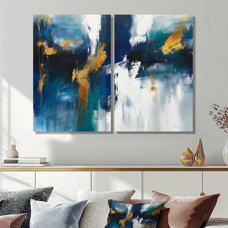 Cootes - Blue, reproduction d'art moderne sur toile, H 36 po x l 48 po, Toile tendue, Ne s’applique pas