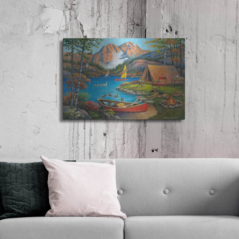 «Pittoresque camping» par John Zaccheo, H 24 po x l 36 po