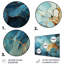 Antartica Icebound Kaleidoscope Geometric II - Winter Landscape Metal Wall Decor Set