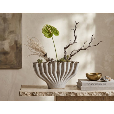 Vase à vagues coralliennes