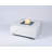 Bianco / Sofia 40" Outdoor Marble Porcelain Fire Table 60,000 BTU - Includes Fire Glass, Lid & PVC Cover-55252138-51683635