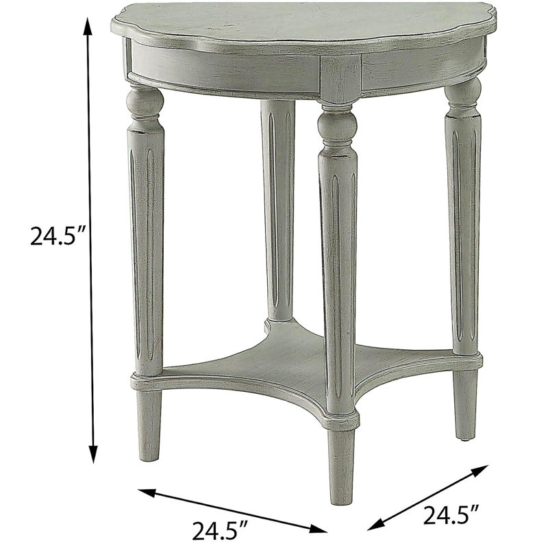 Table de bout antique avec tablette inférieure