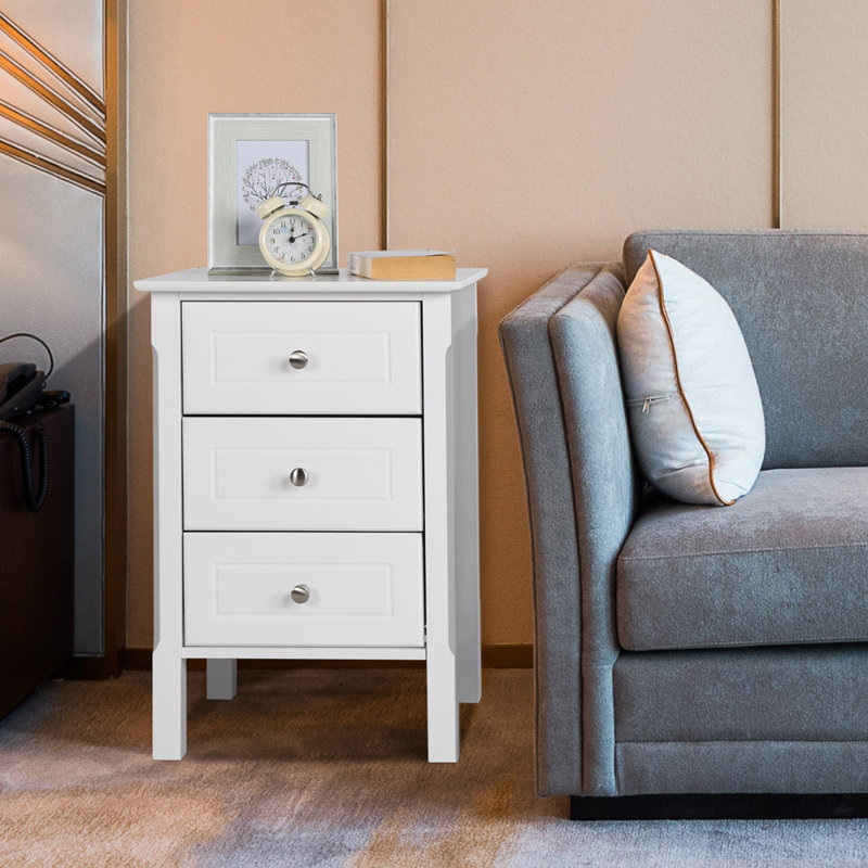 Modern Side Table End Table with Drawers