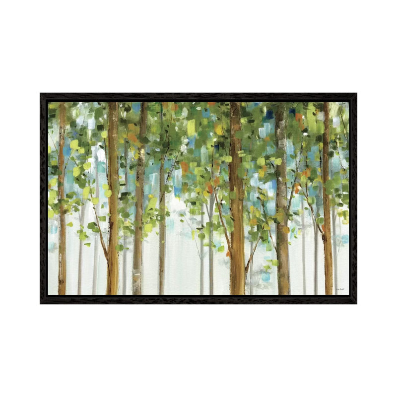 Forest Study I Crop by Lisa Audit - Painting on Canvas, Black Floater Framed, 101.6 cm H x 66.04 cm W