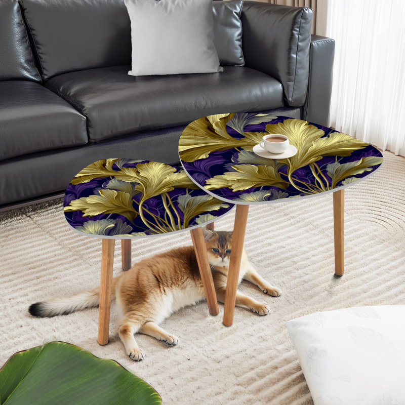 Ensemble de 2 tables basses gigognes Triangle