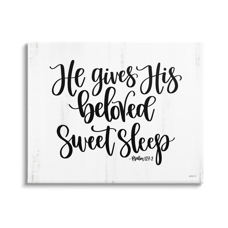 Large Black and White Religious Quote Canvas Art
