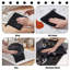 Ensemble de 10 serviettes de cuisine en coton, torchons absorbants pour la cuisine, torchons à tissage gaufré, 2 tailles, noir, 100% coton filé à l'anneau-129472287