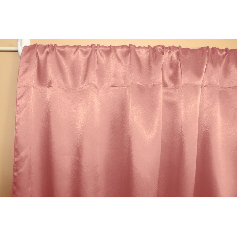 Dafni Semi Sheer Curtain Single Panel, 58" W x 72" L, Peach