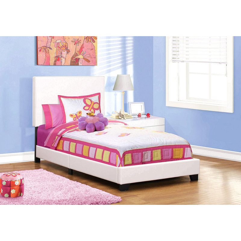 Bed, Twin Size, Bedroom, Upholstered, Twin, White