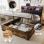 Hydraulic Metal Bed, Charging Port, LED Light, Soft Headboard Storage-129461619