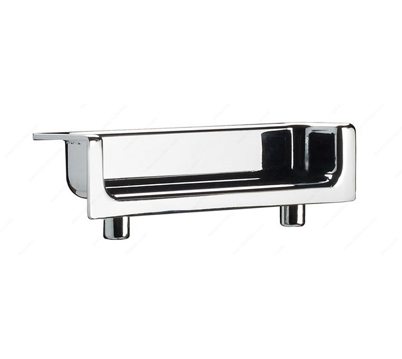 Poignée encastrée Mortise Edge, 2 17/32", Chrome chrome