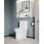 Toilette monobloc allongée au sol 1,1 / 1,6 GPF, certifiée CUPC, certifié Watersense, céramique, couleur blanche, siège à fermeture en douceur
