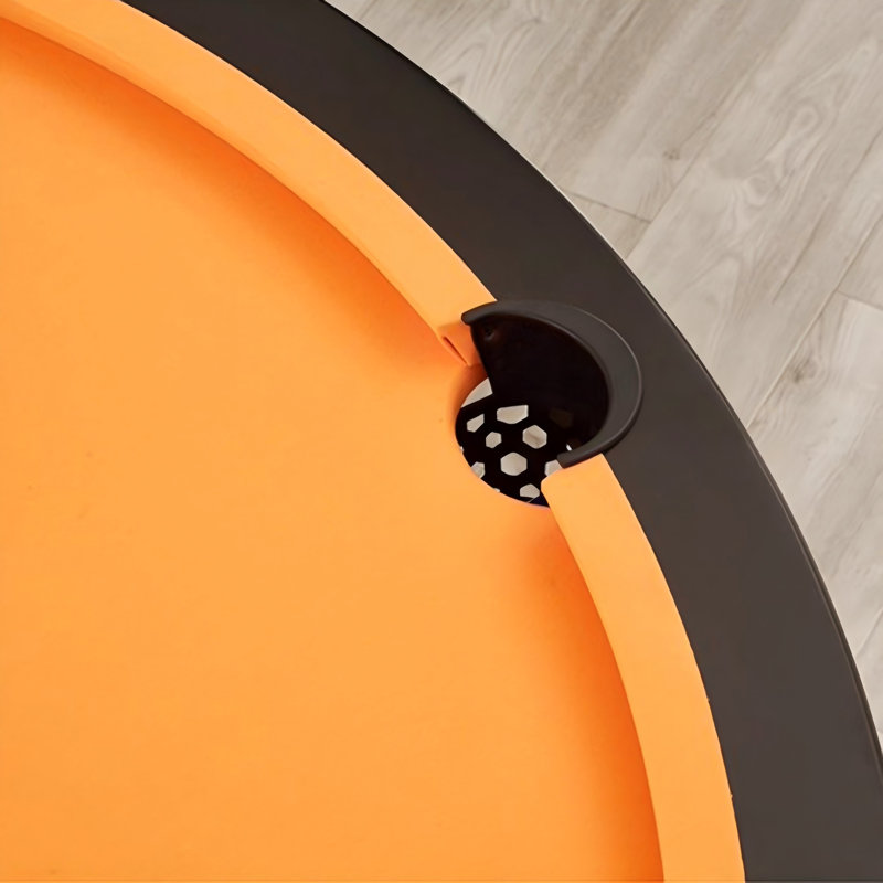 Table de billard de luxe ronde 2 en 1 avec plaque de recouvrement 62,99 po, 62.99" L x 62.99" W x 31.5" H, Black