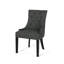 Chaise rembourrée gris foncé 2 - style moderne, capitonnage sans couture à losanges, pieds fuselés, chaises à assemblage requis (2 chaises), dossier contemporain,