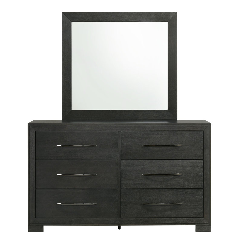 Dresser & Mirror Set In Black