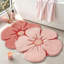 Tapis de bain fleur, tapis de bain floral amusant, tapis rouge moelleux moelleux